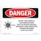 Signmission OSHA Danger, Do Not Look Directly Into Class IIIb Laser, 5in X 3.5in Decal, 3.5" W, 5" L, Landscape OS-DS-D-35-L-1410 - alternate 1